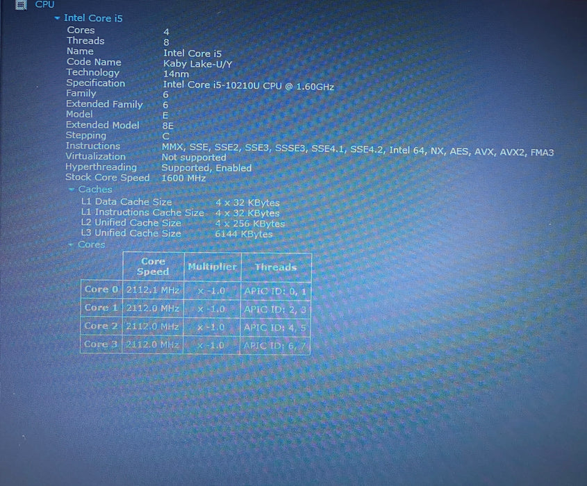 Lenovo ThinkPad T14 Gen 1 i5-10210U 1.60GHz  (1366x768 LCD) 16GB RAM 256GB SSD