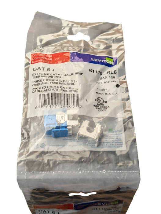 Lot of 25x NEW Leviton 61110-RL6 Extreme Cat 6+ Jack 8P8C T568 A/B