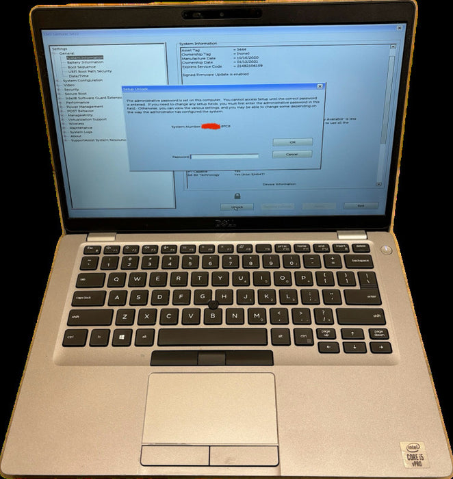 Dell Latitude 5410 i5-10310U 8GB RAM BIOS Locked READ! Q Lap200