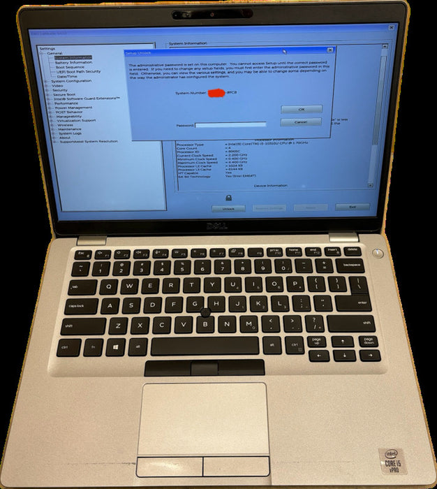 Dell Latitude 5410 i5-10310U@1.7Ghz 8GB RAM BIOS Locked READ!   Lap200