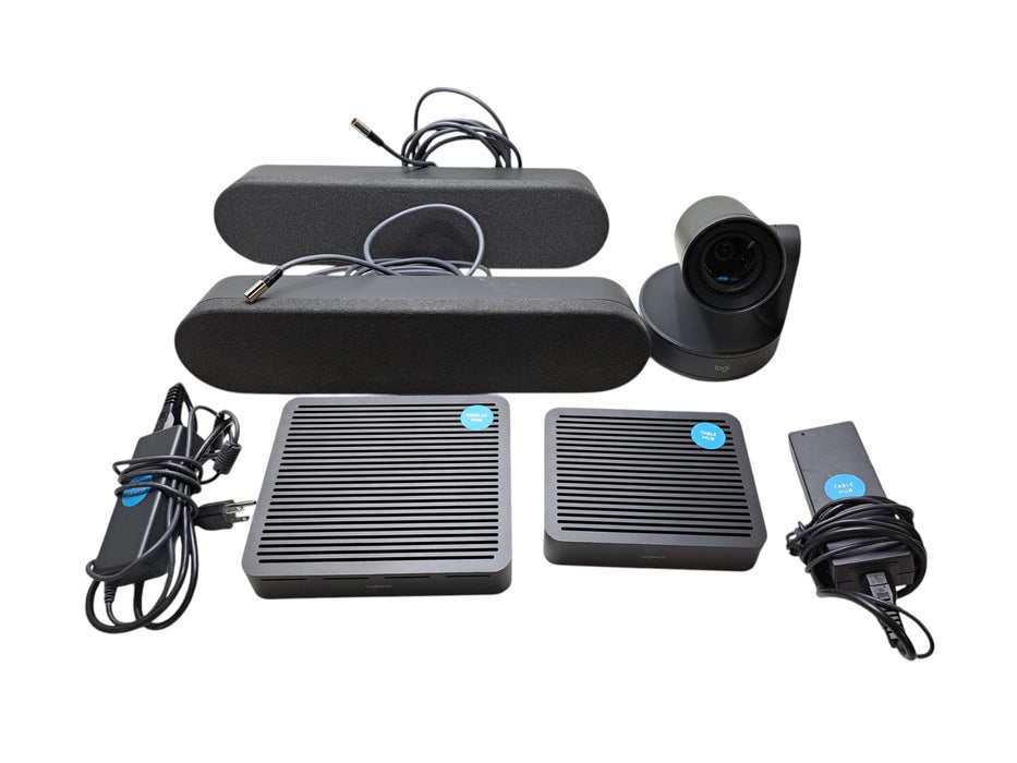 Logitech Rally System - Camera, 2x Speakers, 2x Hubs w/ Power Adapters