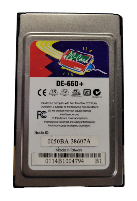 D-Link DE-660+ Ethernet PC Card 16-Bit PCMCIA Network Adapter