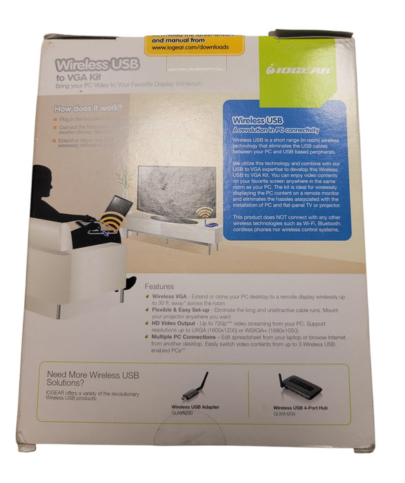 IOGEAR GUW2015VKIT - Wireless USB to VGA Kit