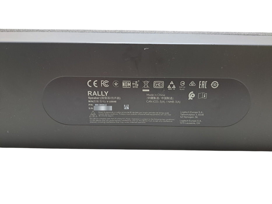 Logitech Rally Speaker V-U0048 880-000833 Conference Speaker (Left)