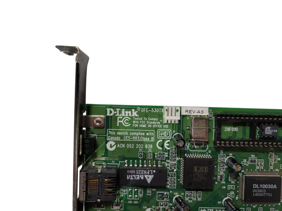 D-Link DFE-530TX REV-A3 PCI 10/100 Fast Ethernet Network Adapter Card