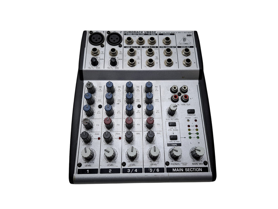Behringer Eurorack UB802 - 8-Input 2-Bus Mic/Line Audio Mixer (Unit ONLY)