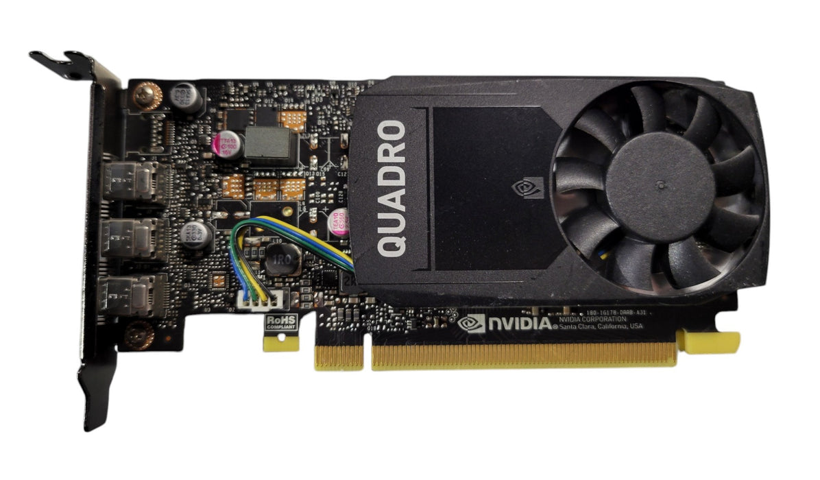 NVIDIA Quadro P400 2GB GDDR5 Low Profile Graphics Card - 3x Mini DisplayPort