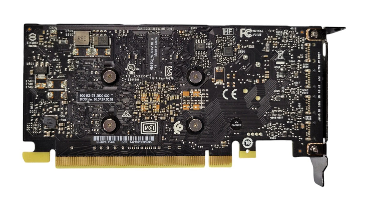 NVIDIA Quadro P400 2GB GDDR5 Low Profile Graphics Card - 3x Mini DisplayPort