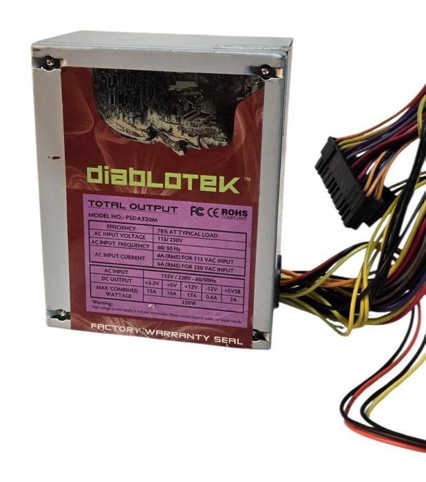 Diablotek PSDA320M DA Series 320W Micro ATX Power Supply