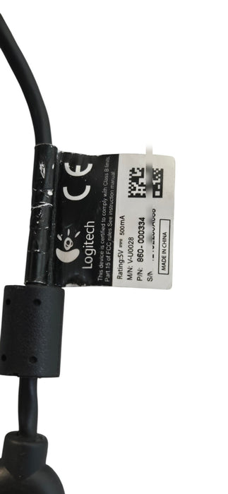 Logitech V-U0028 HD 1080p Carl Zeiss Tessar USB Webcam