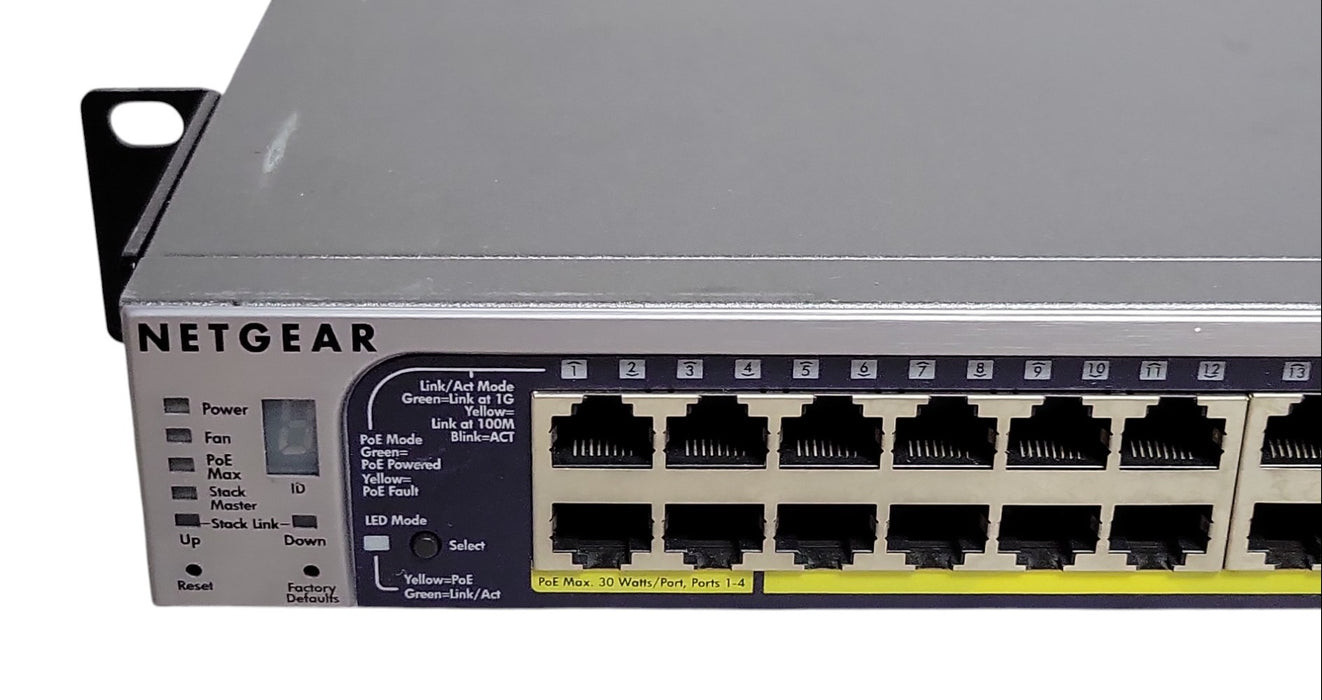 Netgear ProSafe GS748TPS - 48-Port Gigabit PoE Stackable Smart Switch 4x SFP