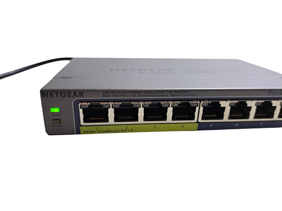 Netgear ProSAFE GS108PEv3 - 8-Port Gigabit Plus Switch with 4-Port PoE