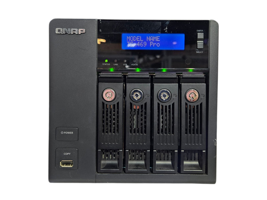QNAP TS-469 Pro NAS Server - Intel Atom D2701 1GB RAM 4x 2TB HDD (8TB Total)