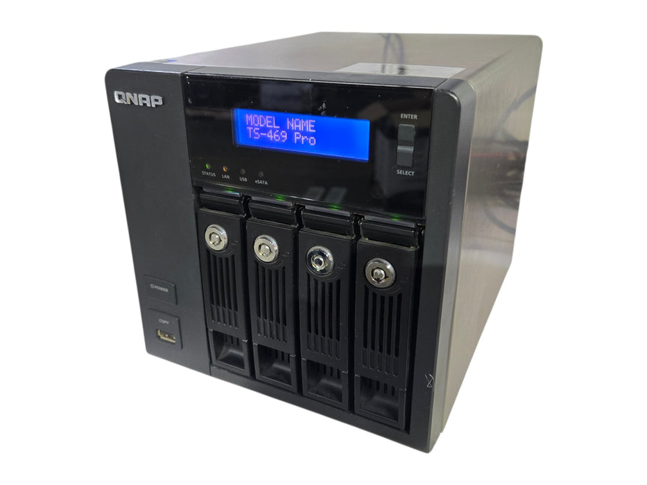 QNAP TS-469 Pro NAS Server - Intel Atom D2701 1GB RAM 4x 2TB HDD (8TB Total)