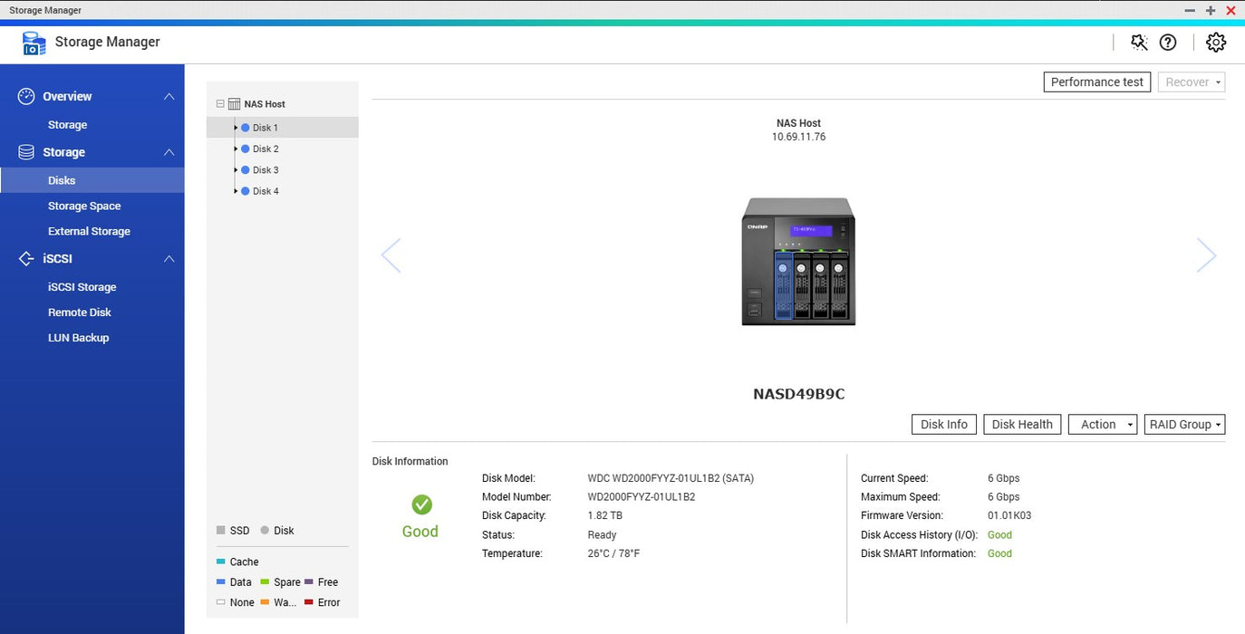 QNAP TS-469 Pro NAS Server - Intel Atom D2701 1GB RAM 4x 2TB HDD (8TB Total)
