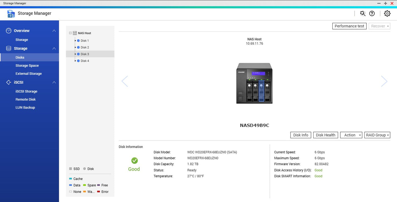 QNAP TS-469 Pro NAS Server - Intel Atom D2701 1GB RAM 4x 2TB HDD (8TB Total)