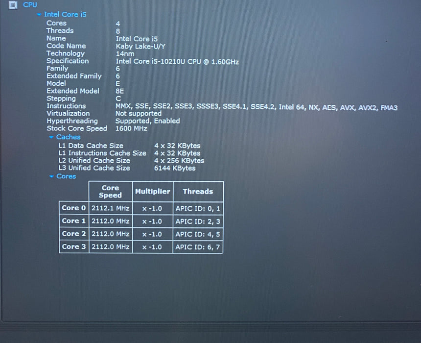 Lenovo ThinkPad T14s Gen 1 Intel Core i5-10210U 1.60GHz 16GB RAM 512GB SSD