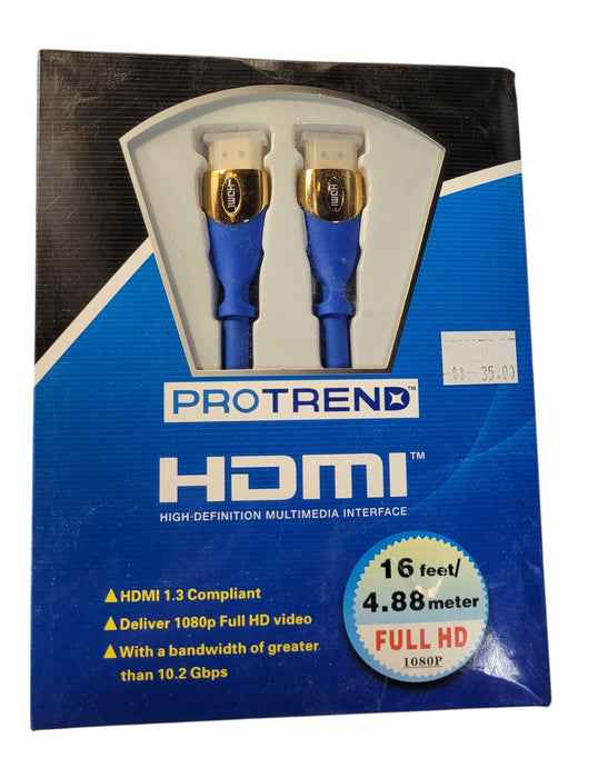 PROTREND PTHDMI16 - 16ft HDMI 1.3 1080p Digital Audio/Video Cable