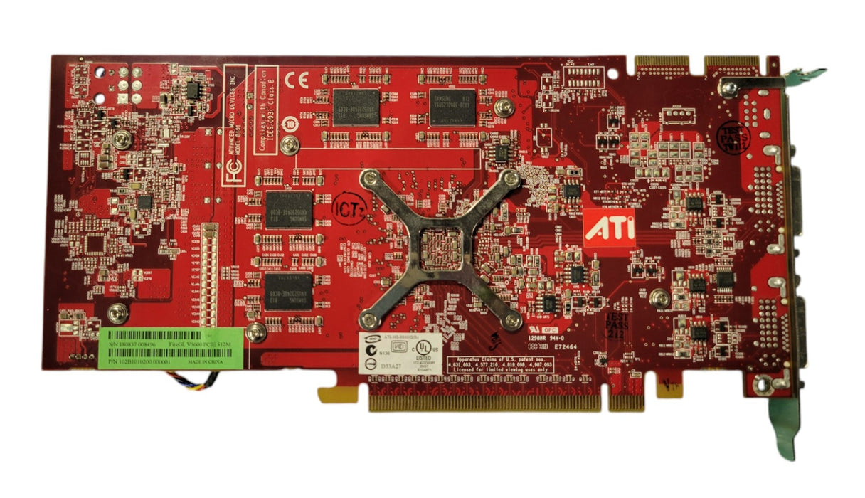 ATI FireGL V5600 512MB PCIe Video Graphics Card 102B1010200 Dual DVI