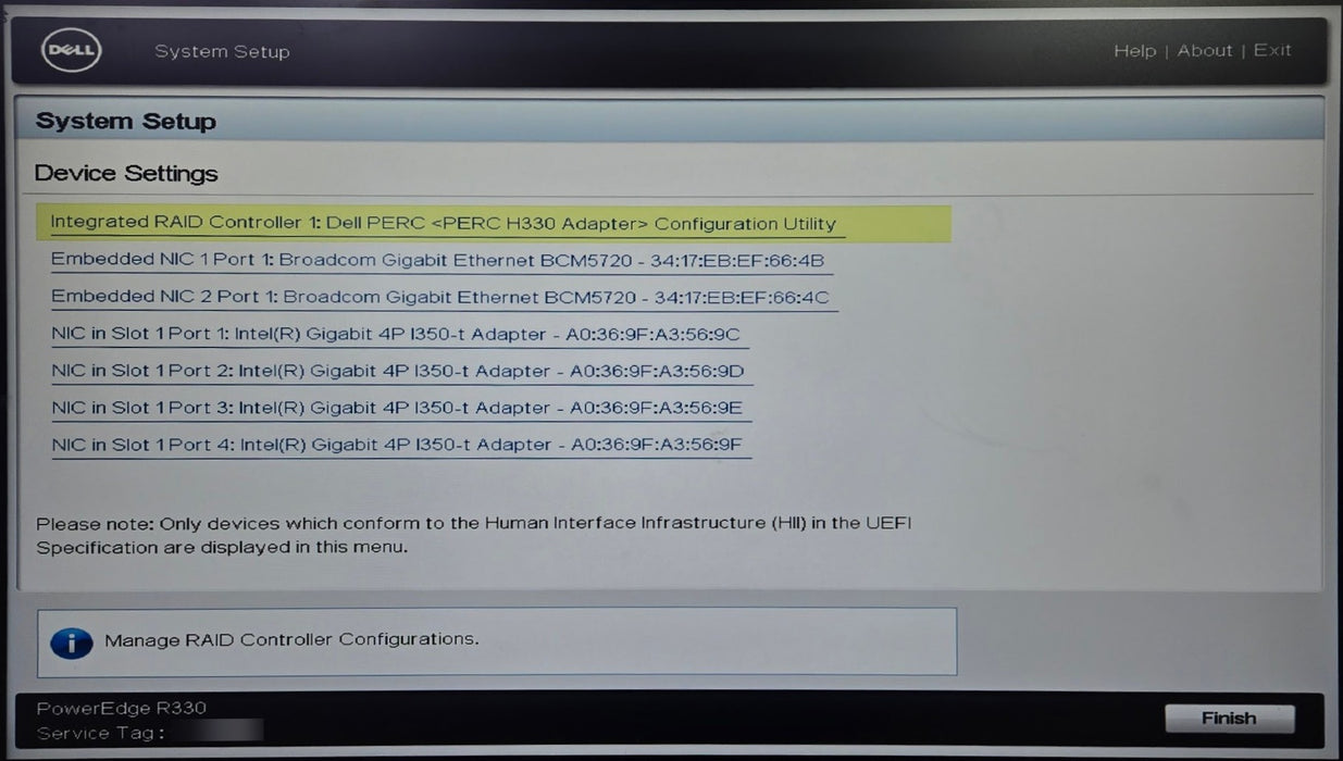 Dell PowerEdge R330 - Xeon E3-1270 v5 3.60GHz 64GB DDR4 PERC H330 iDRAC Ent