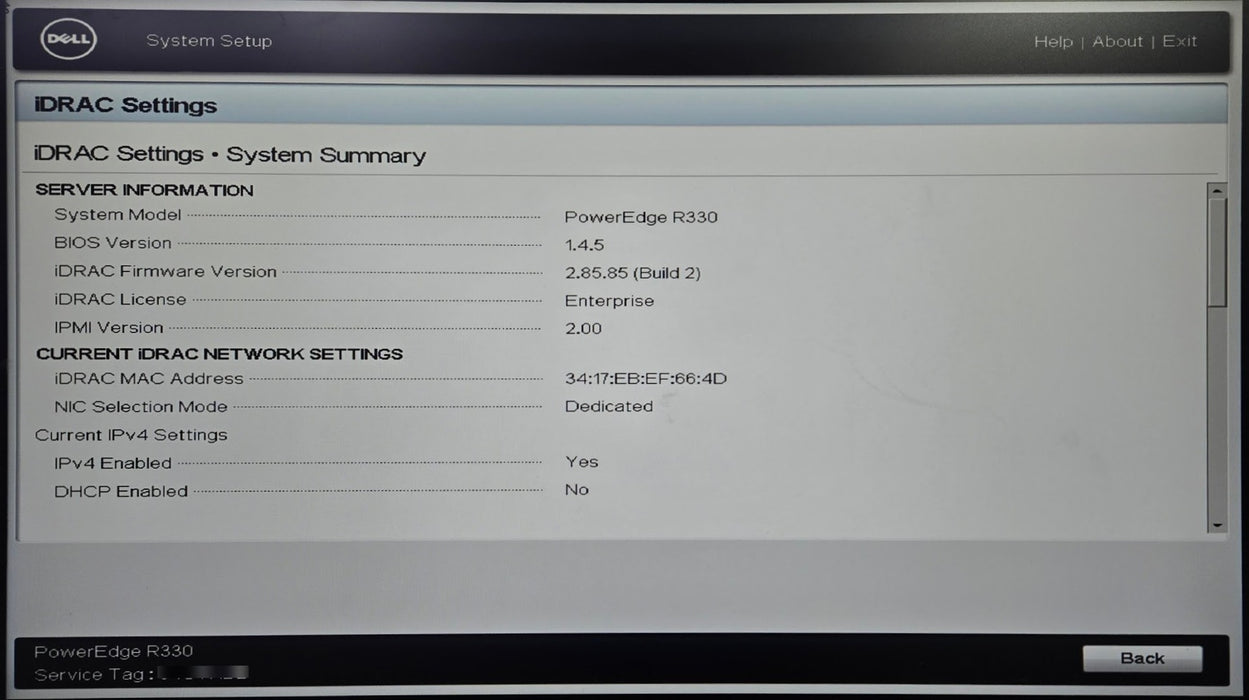 Dell PowerEdge R330 - Xeon E3-1270 v5 3.60GHz 64GB DDR4 PERC H330 iDRAC Ent