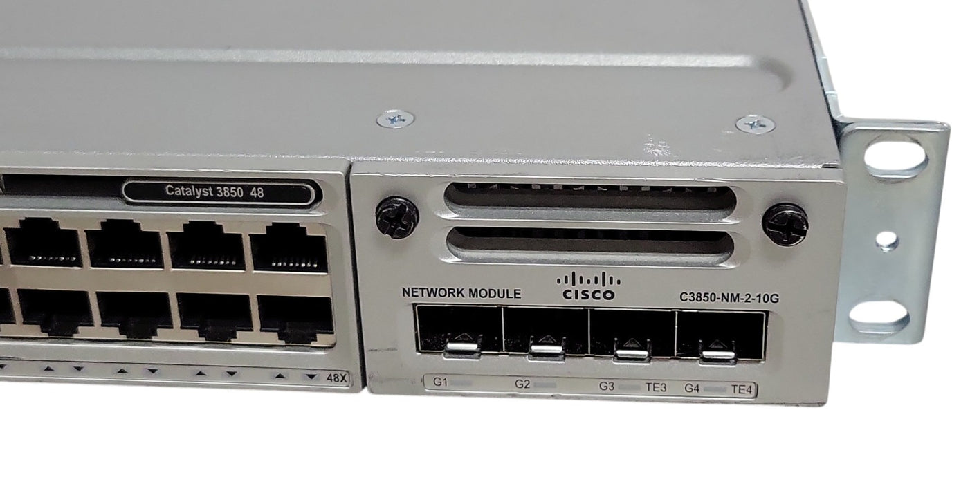 Cisco WS-C3850-48T-E - Catalyst 3850 48-Port Switch C3850-NM-2-10G 2x 350W PSU