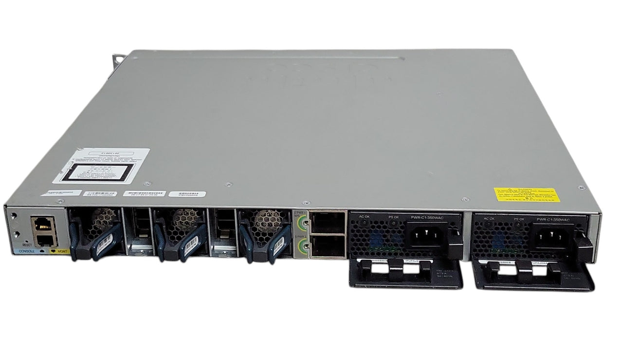 Cisco WS-C3850-48T-E - Catalyst 3850 48-Port Switch C3850-NM-2-10G 2x 350W PSU