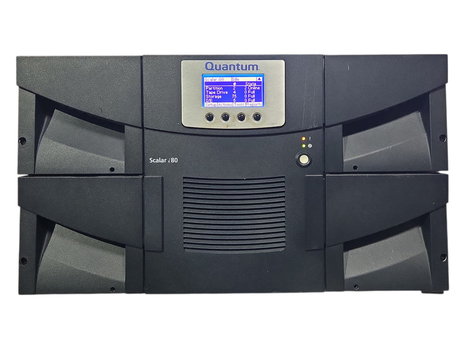 Quantum Scalar i80 Tape Library - 4x LTO-5 FC HH Tape Drives 2x PSU