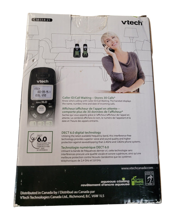 VTech CS6114-21 - 2 Handset DECT 6.0 Cordless Phone System