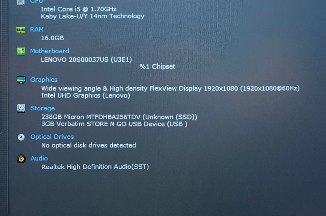 Lenovo ThinkPad T14 Gen 1 Intel Core i5-10310 1.70GHz vPRO 16GB RAM 256GB SSD