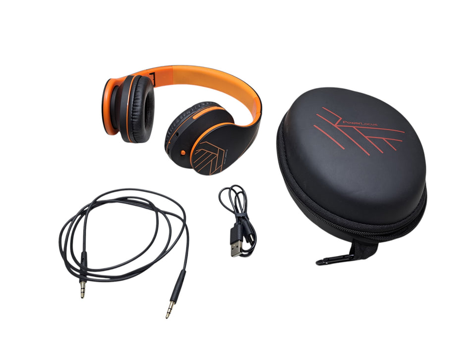 PowerLocus P2 Wireless Bluetooth Headphones Over Ear w/ Case & Cable
