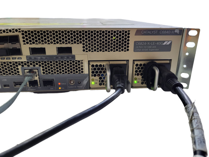 Cisco C6824-X-LE-40G 24x10GE+2x40GE C6840-X-750W-AC Catalyst Switch READ $