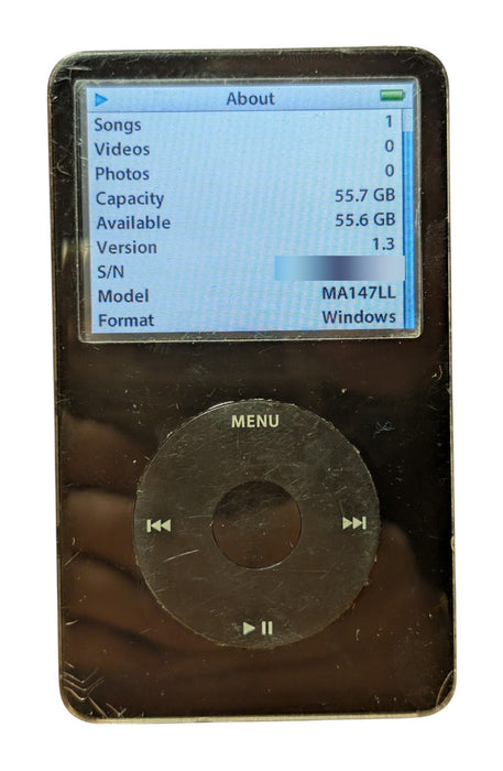 Apple iPod 5th Gen A1136 MA147LL - 60GB Black