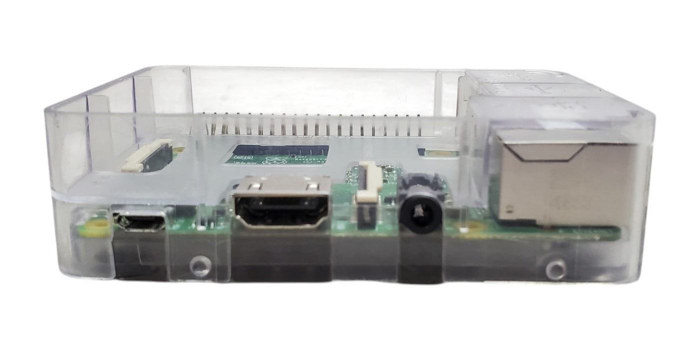 Raspberry Pi 3 Model B V1.2 Single Board Computer in Clear Case