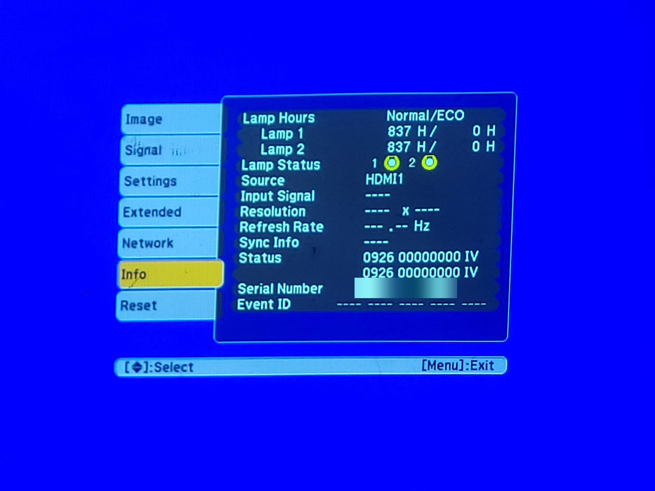 Epson PowerLite Pro Z8255NL 3LCD Projector Model H458A No remote