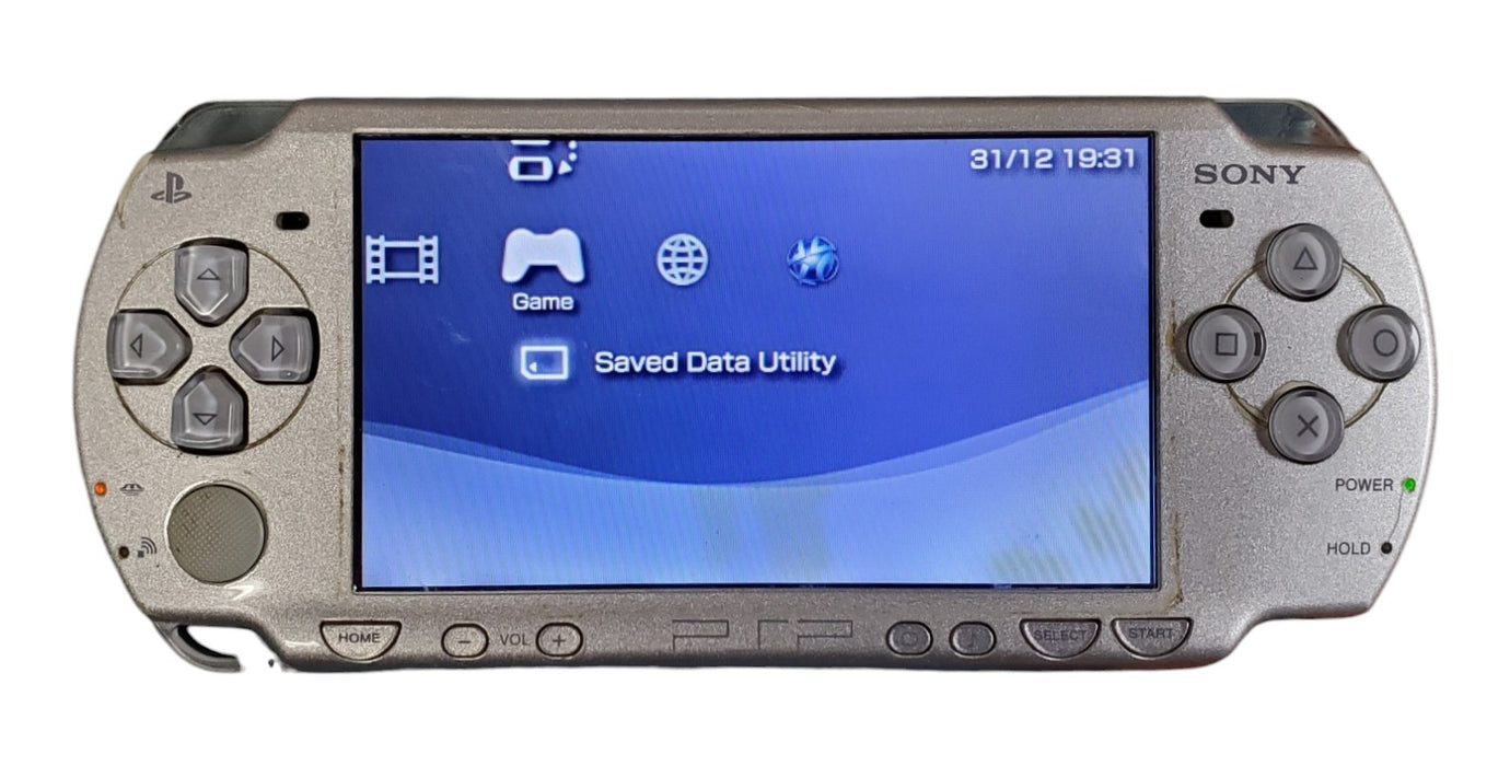 Sony PSP-2004 PlayStation Portable Handheld Console Silver - Console Only