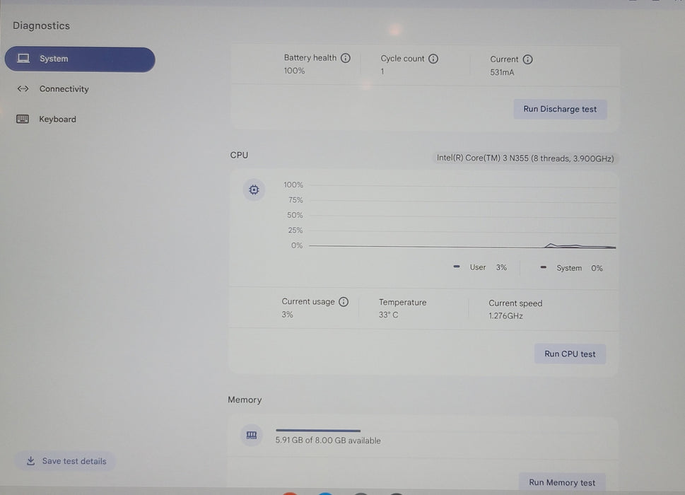 ASUS Chromebook Plus Core 3 N355 8GB RAM 128GB eMCC SSD