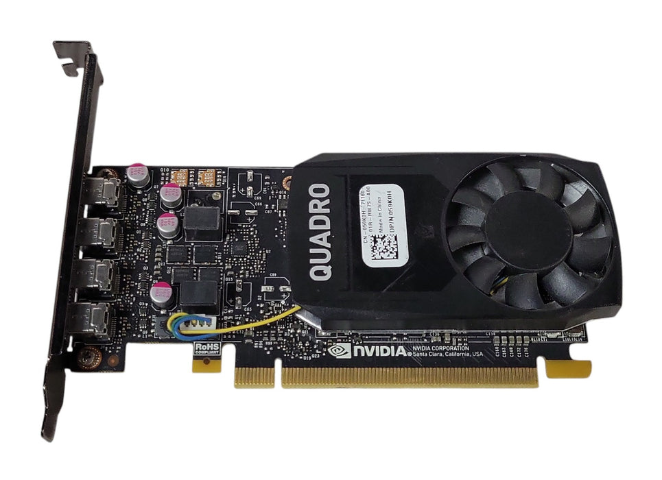 Dell NVIDIA Quadro P1000 4GB GDDR5 Graphics Card 059K0H FH Bracket