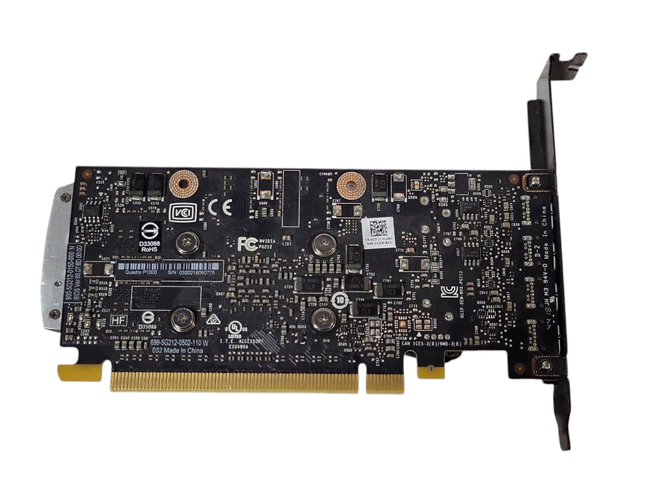 Dell NVIDIA Quadro P1000 4GB GDDR5 Graphics Card 059K0H FH Bracket