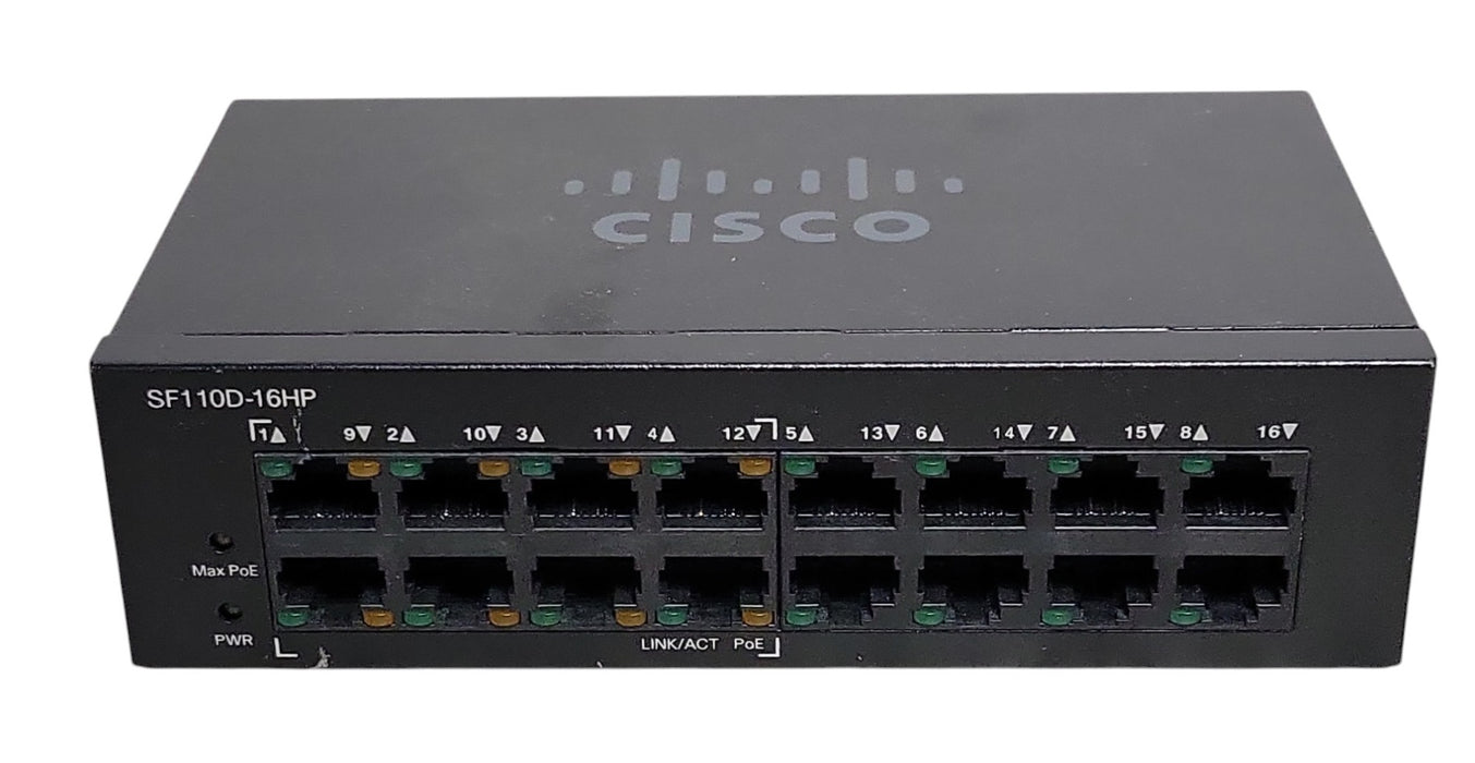 Cisco SF110D-16HP - 16-Port 10/100 PoE Desktop Switch (READ)