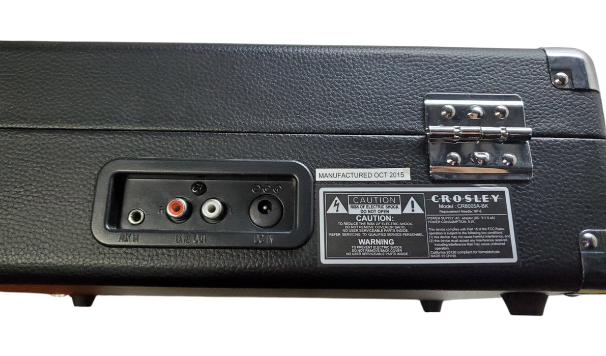 Crosley Cruiser CR8005A-BK - 3-Speed Portable Turntable Black