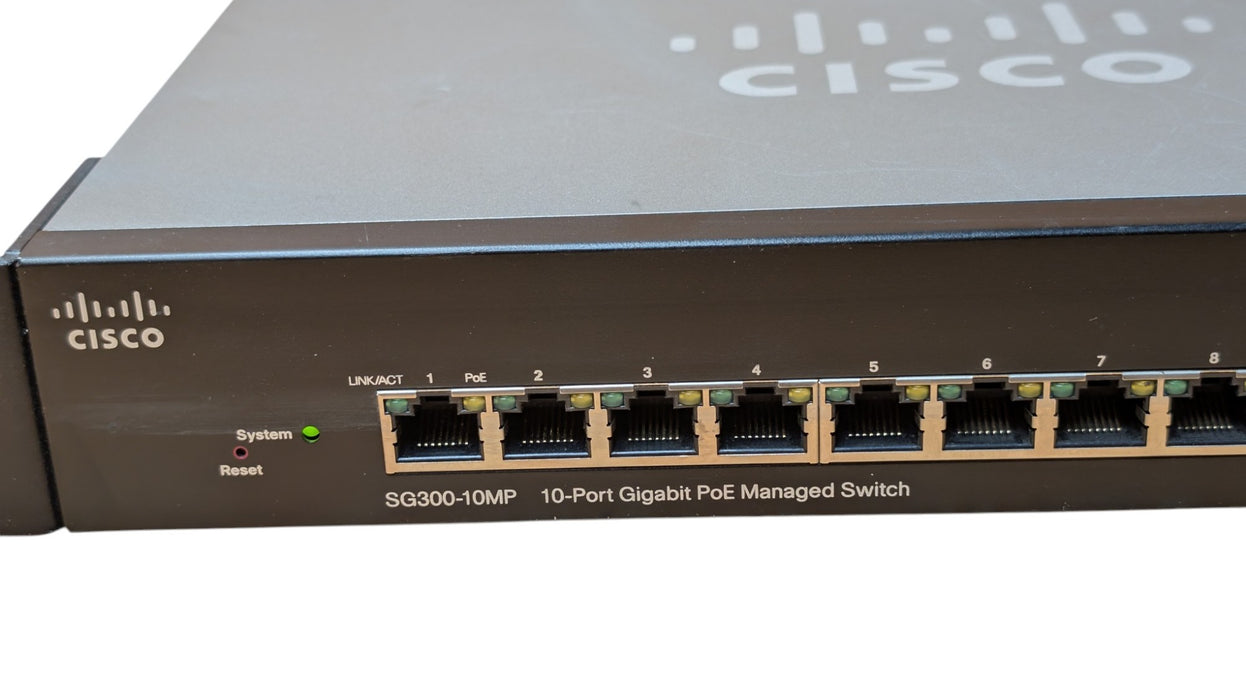 Cisco SG300-10MP - 10-Port Gigabit PoE Managed Switch