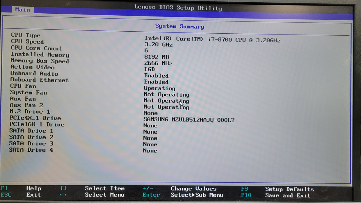 Lenovo ThinkStation P330 | i7-8700 @3.20GHz 8GB DDR4 256GB NVMe