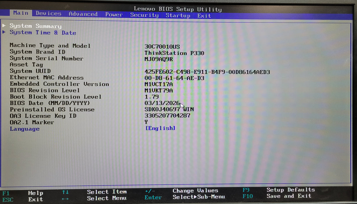 Lenovo ThinkStation P330 | i7-8700 @3.20GHz 8GB DDR4 256GB NVMe