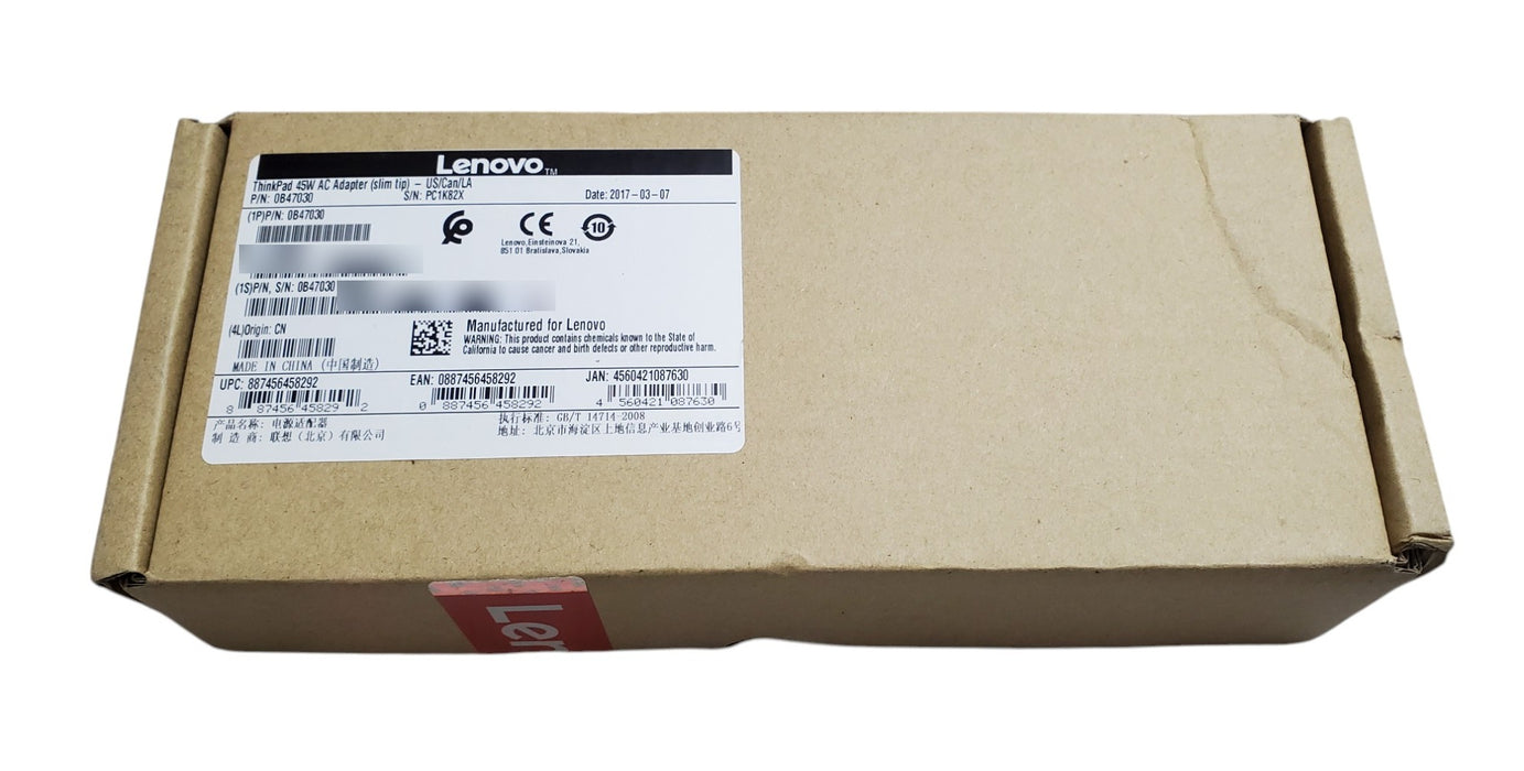 NEW - Lenovo ThinkPad 45W AC Adapter Slim Tip - 0B47030