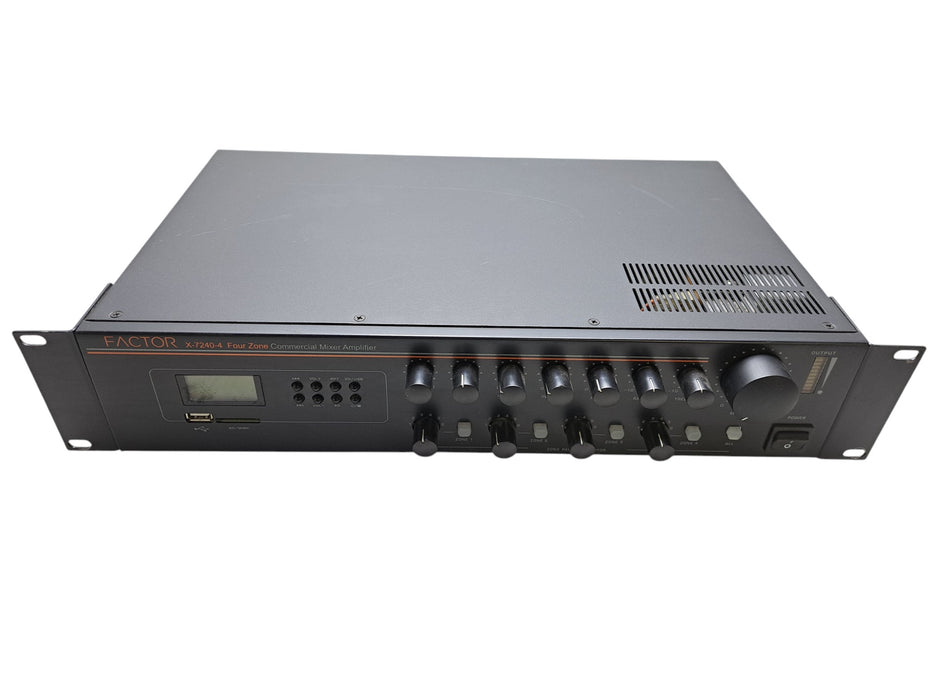 FACTOR X-7240-4 Four Zone Commercial Mixer Amplifier 70V/100V