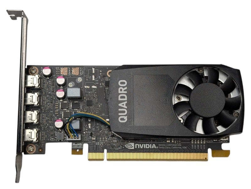 NVIDIA Quadro P1000 4GB GDDR5 Low Profile Graphics Card - 4x Mini DP