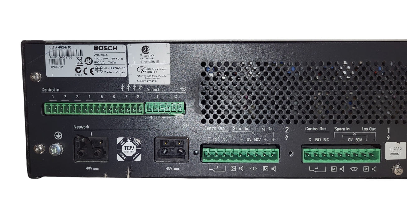 Bosch LBB 4424/10 Praesideo Power Amplifier 4x 125W