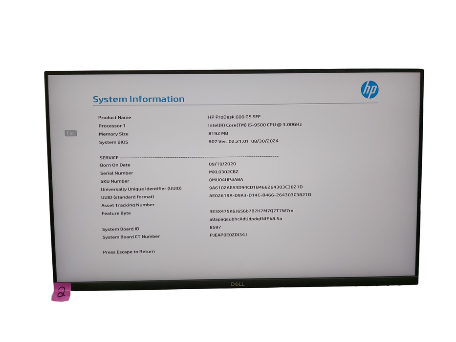 HP ProDesk 600 G6 SFF intel i5-9100 RAM 8GB