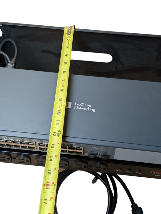 6U Rack with HP ProCurve 1810G-24 J9450A Switch & CyberPower CPS-1215RMS PDU